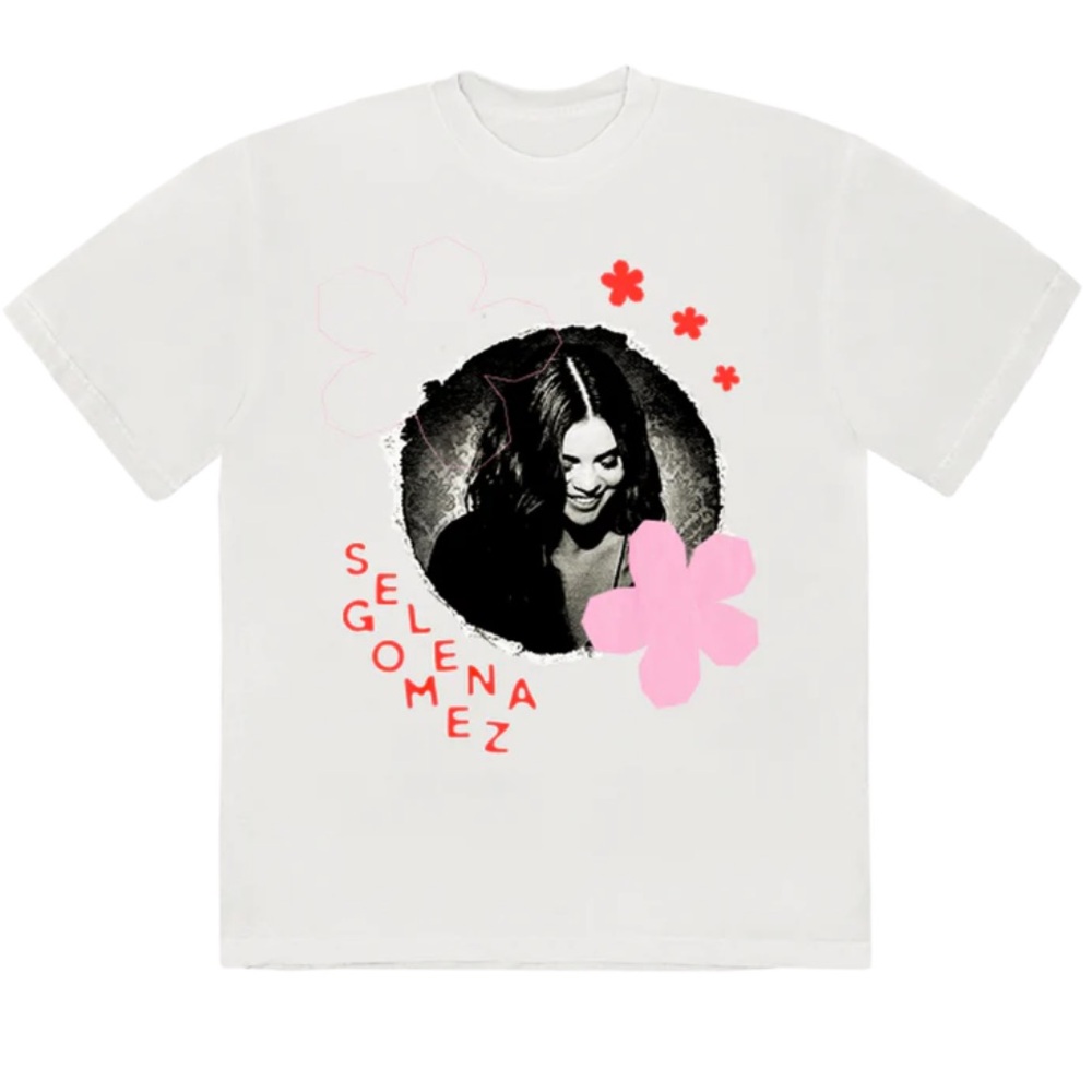 NEW Selena Gomez Paper Flower T-Shirt - Size Large